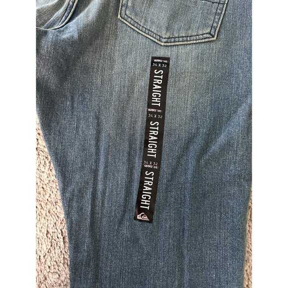 Quiksilver Men’s Jeans Blue Straight Fit Size 36x32 New - Picture 10 of 16